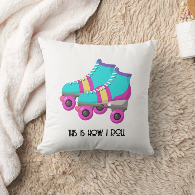 Roller Skates Throw Pillow (Blanket)
