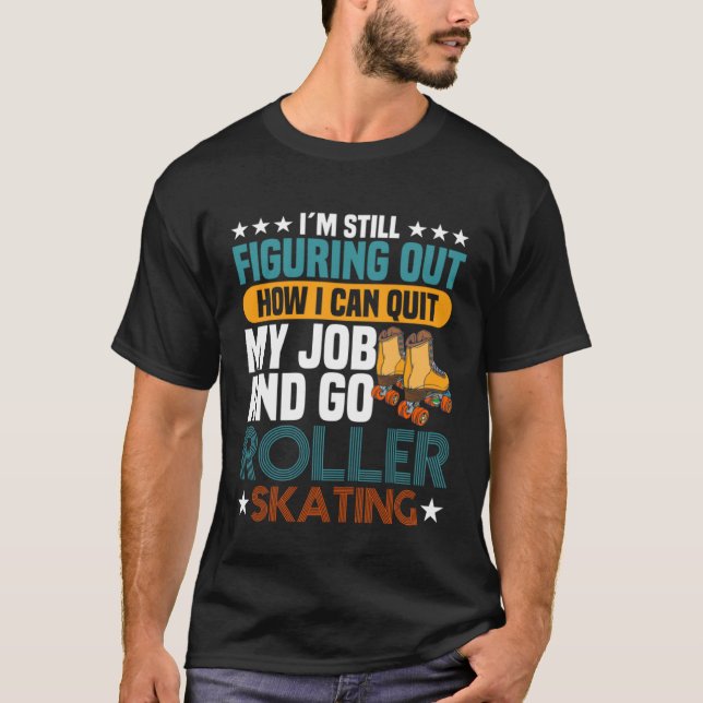 Roller Skating 80s Party Disco Rollerskate T-Shirt (Front)