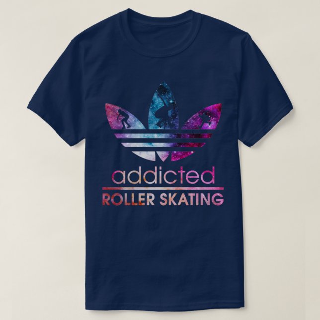 Roller Skating addicted galaxy T-Shirt (Design Front)