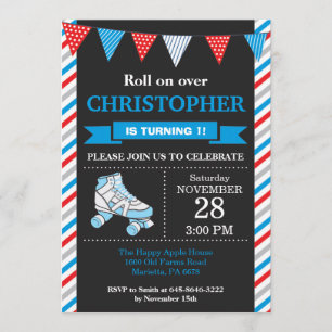 Roller Skating Birthday Invitation Birthday Party