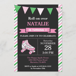 Roller Skating Birthday Invitation Birthday Party