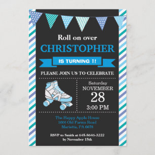 Roller Skating Birthday Invitation Birthday Party