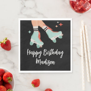 Roller Skating Birthday Paper Napkin