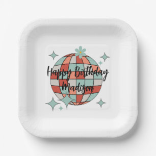 Roller Skating Birthday Paper Napkin Paper Plate