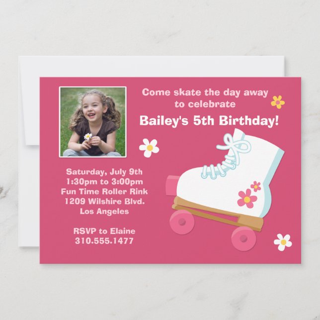Roller Skating Birthday Party Invitation (Front)