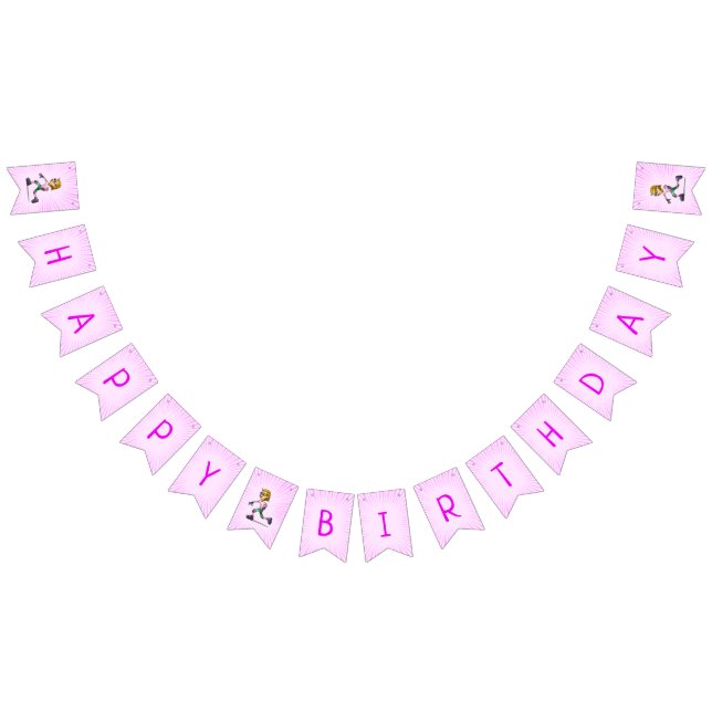 Roller Skating Birthday Party Pink Bunting Flags (All)