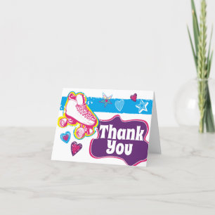 Roller Skating Birthday Party Thank You Notes