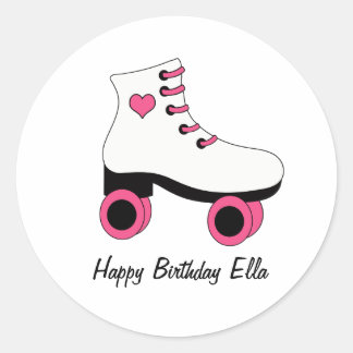 Roller Skating Birthday Personalized Stickers
