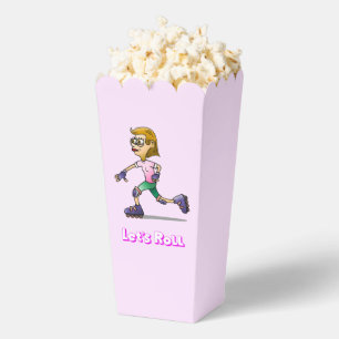 Roller Skating Birthday Pink Favor Box