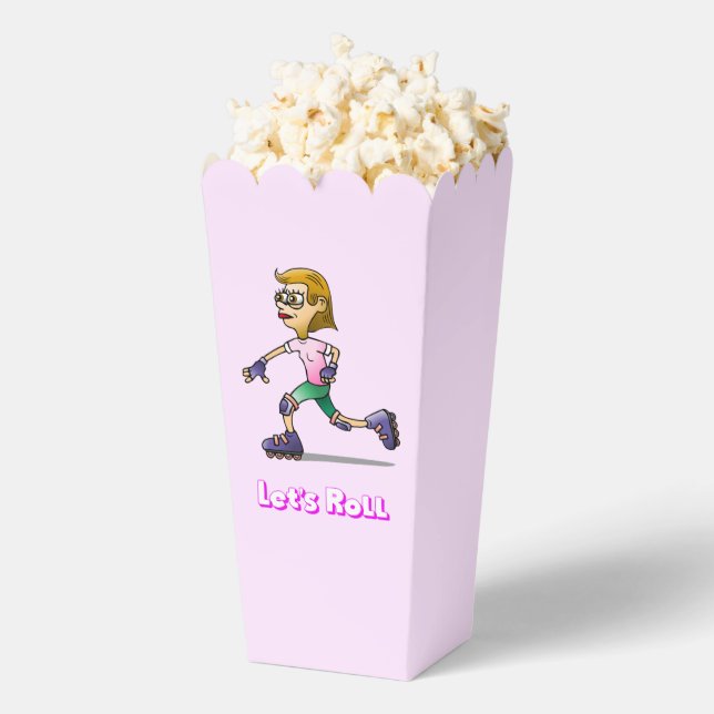Roller Skating Birthday Pink Favor Box (Popped)