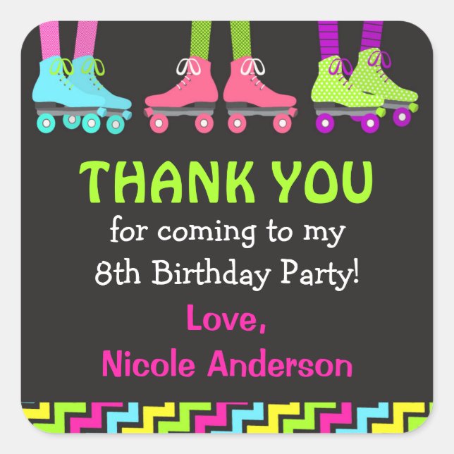 Roller Skating Favour Tags / Roller Skating (Front)