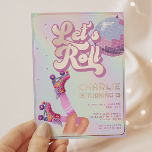 Roller Skating Fun Retro Kids Birthday Party