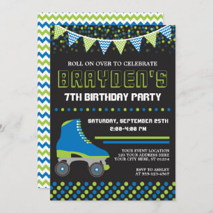 Roller Skating Invitation Roller Skate Birthday