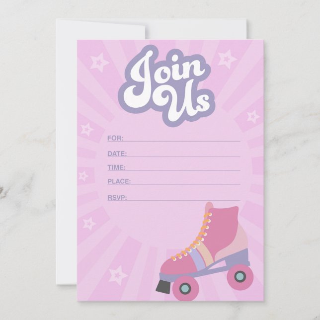 Roller Skating Party Invitation (Front)