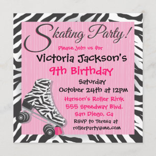 Roller Skating Party Invitations