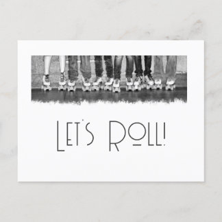 Roller Skating Postcard