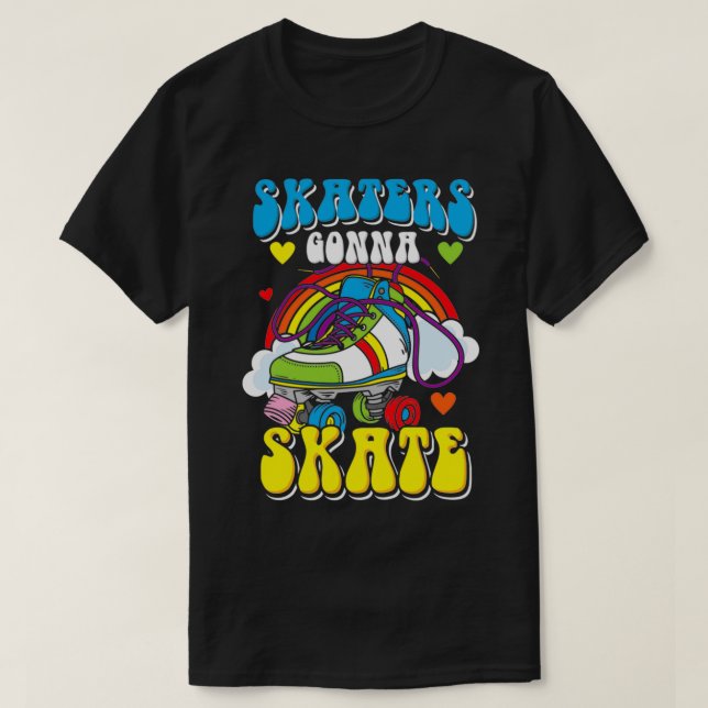 Roller Skating retro blades T-Shirt (Design Front)