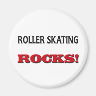 Roller Skating Rocks Magnet