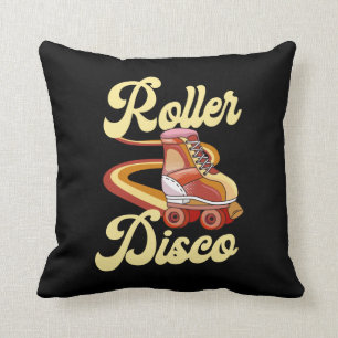 Roller Skating Roller Disco 1970S Retro Throw Pillow