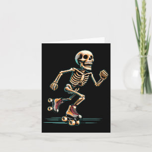 Roller Skating Skater Halloween Card