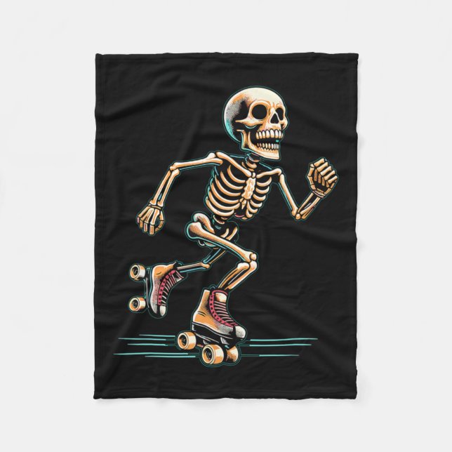 Roller Skating Skater Halloween  Fleece Blanket (Front)