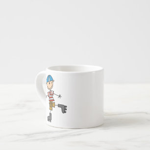 Roller Skating Stick Figure Espresso Cup