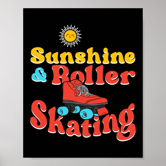 Roller Skating Sunshine & Roller Skating 1970S Poster (Front)
