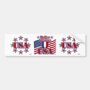 Roller Skating USA Bumper Sticker