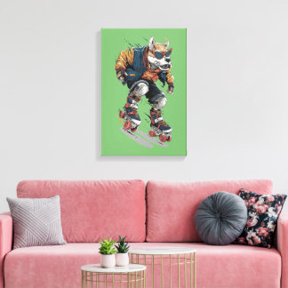 Rollerblade Dog Canvas Print