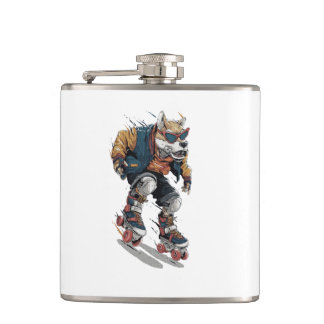 Rollerblade Dog Hip Flask
