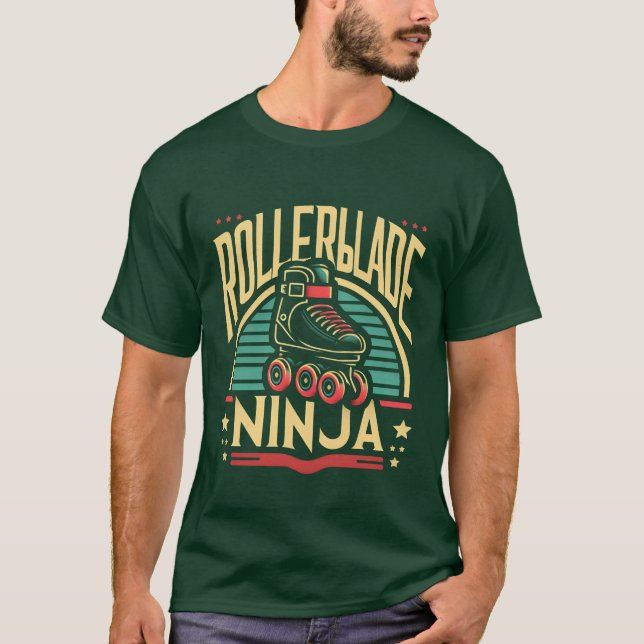Rollerblade Ninja funny T-Shirt (Front)