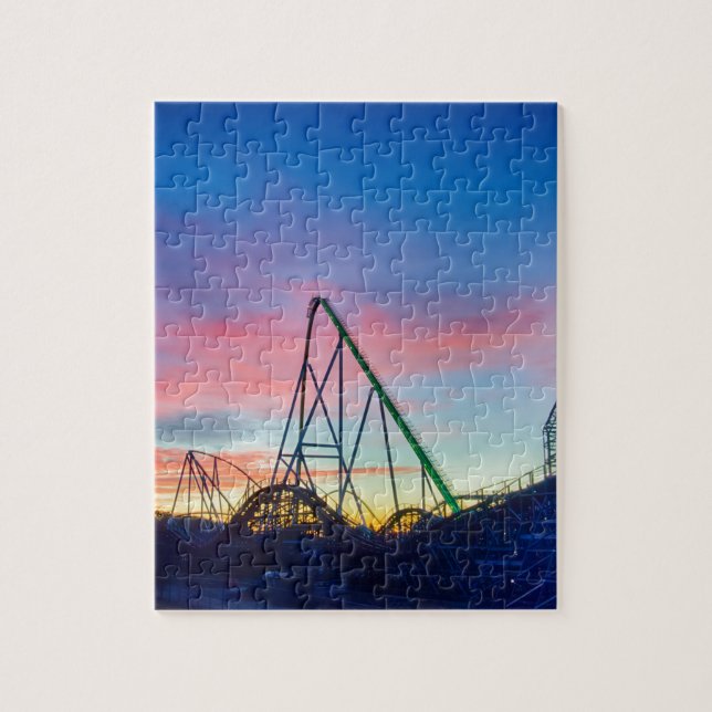 rollercoaster amusement ride jigsaw puzzle (Vertical)