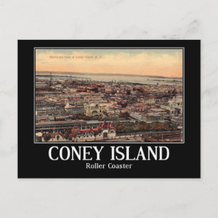 Rollercoaster, Coney Island, New York, Vintage Postcard