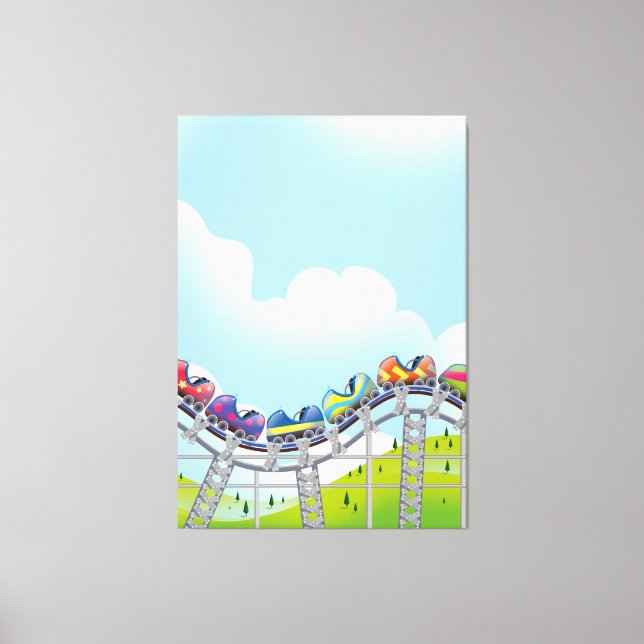 Rollercoaster ride canvas print (Front)
