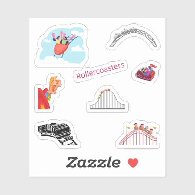 Rollercoaster Stickers (Sheet)