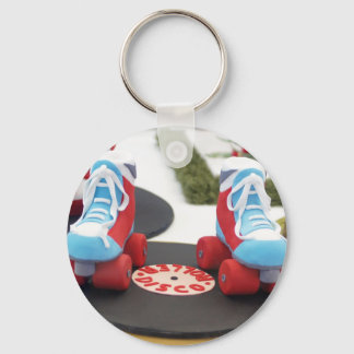 Rollerskate Cake Keychain