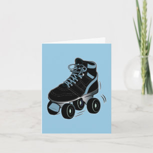 Rollerskate thanks for Coming to Party and Gift Thank You Card
