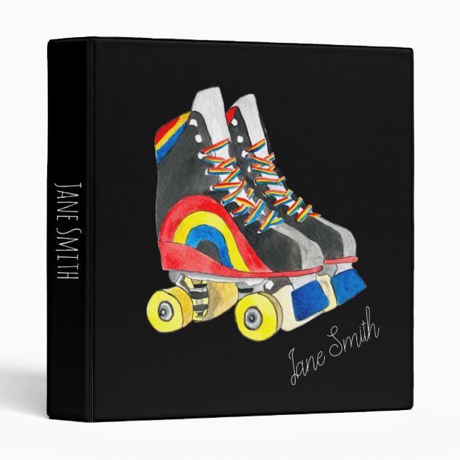 Rollerskates retro eighties art binder (Front/Spine)