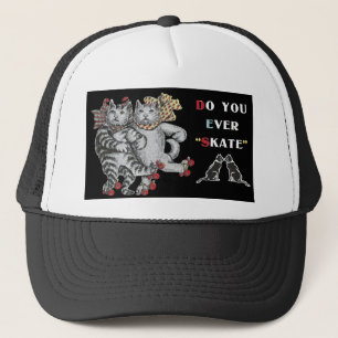 Rollerskating Cats Trucker Hat