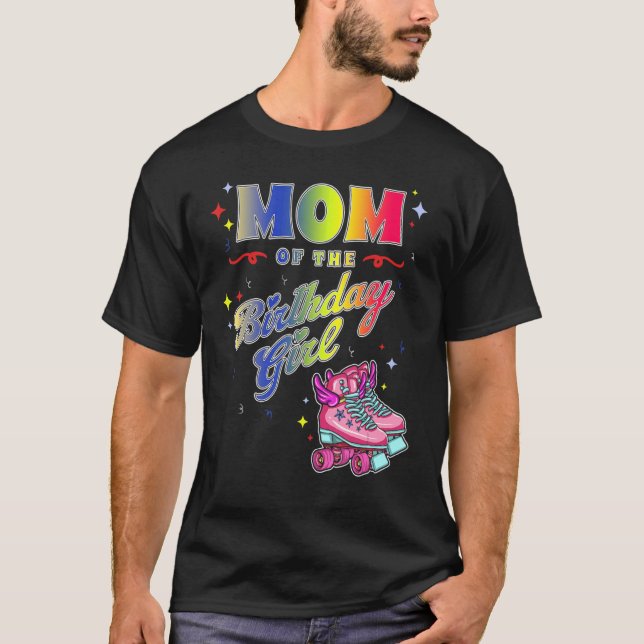 Rollerskating Inline Skates Roller 70s Party Mom B T-Shirt (Front)