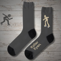 Rollerskating sand on grey with text