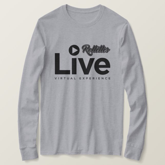 Rollettes Experience Virtual Live Long Sleeve grey T-Shirt (Design Front)