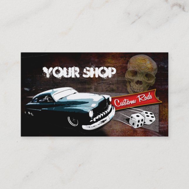 Rollin' Bones Hot Rods Business Card (Front)
