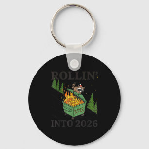 Rollin' Into 2026 For Women Boys Men Kids Happy Ne Keychain