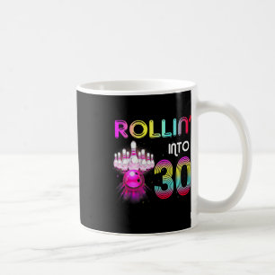 Rollin Into 30 Bowling Birthday Party 30th Birthda Coffee Mug