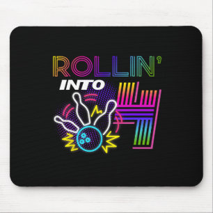 Rollin Into 4 Year Old Birthday Bowling Party 4th Mouse Pad