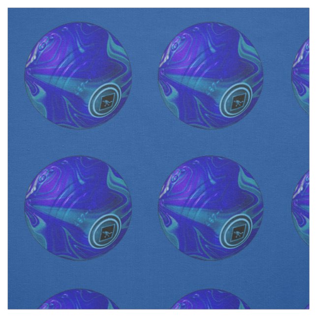Rolling Blue: The Classic Lawn Bowl Fabric (Swatch)