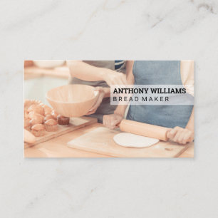 Rolling Bread   Baking in Kitchen Business Card