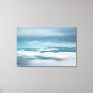 Rolling clouds majestic mountain Triglav Canvas Print