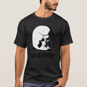 Rolling Fatties Cat  Cat  Outfit Cat Dad Cat Mom 2 T-Shirt